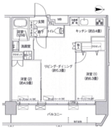 コスモグランス南品川 1406 間取り図