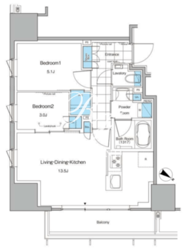 ルフォンプログレ北新宿 807 間取り図