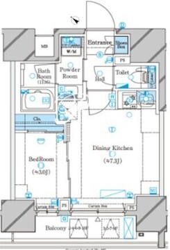 ガリシアレジデンス文京六義園 302 間取り図