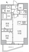 エスレジデンス目黒大岡山ブレサ 201 間取り図