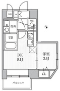 エスレジデンス目黒大岡山ブレサ 202 間取り図