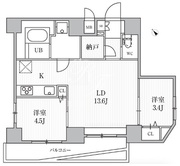 エスレジデンス目黒大岡山ブレサ 402 間取り図