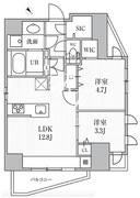 エスレジデンス目黒大岡山ブレサ 601 間取り図