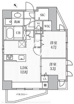 エスレジデンス目黒大岡山ブレサ 601 間取り図