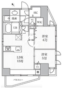 エスレジデンス目黒大岡山ブレサ 1001 間取り図