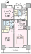 ロイヤルパークスタワー南千住 2803 間取り図