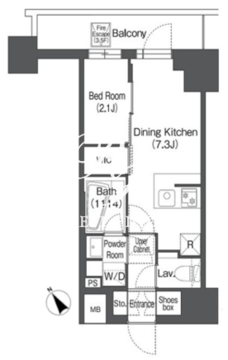 コンフォリア日暮里 603 間取り図