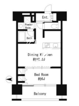 パークキューブ東品川 617 間取り図