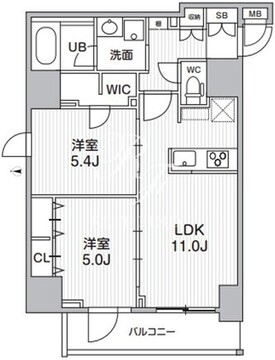 エスレジデンス新御徒町キアーロ 2A 間取り図