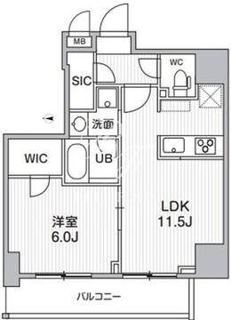 エスレジデンス新御徒町キアーロ 2B 間取り図