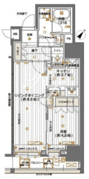 メインステージ神田須田町 604 間取り図