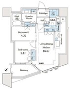 パークホームズ文京本駒込 404 間取り図