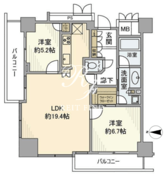 品川タワーフェイス 2901 間取り図
