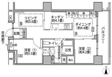 東雲キャナルコートCODAN 18-1209 間取り図