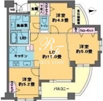 カスタリア目白 504 間取り図