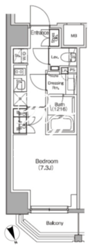 ザ・パークハビオ飯田橋プレイス 804 間取り図