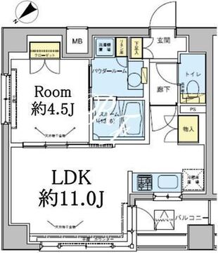 ドゥーエ五反田 301 間取り図