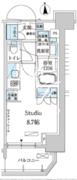 パークアクシス上野三丁目 408 間取り図