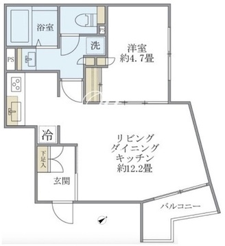 エクザム赤坂 204 間取り図