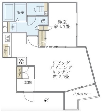 エクザム赤坂 304 間取り図