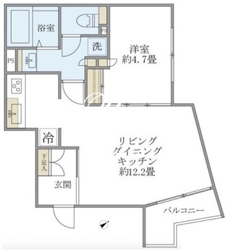エクザム赤坂 404 間取り図