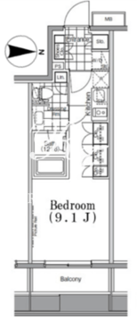 ザ・パークハビオ蔵前 502 間取り図