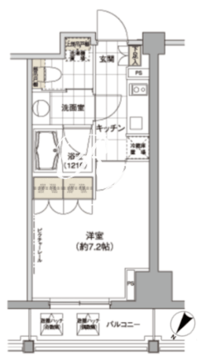 パークハビオ渋谷 1103 間取り図