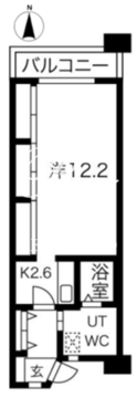 シティコート目黒 3-207 間取り図