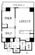 シティコート目黒 2-404 間取り図