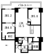 シティコート目黒 4-304 間取り図