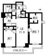 シティコート目黒 4-604 間取り図