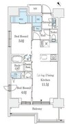 リテラス西日暮里 1104 間取り図