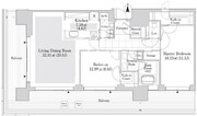 六本木グランドタワーレジデンス 1504 間取り図