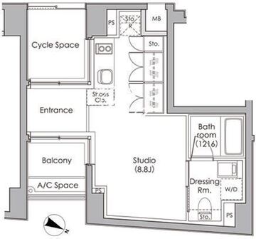 プライムガーデン駒沢大学 301 間取り図