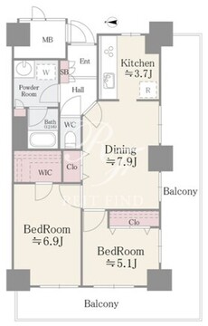 イーストコア曳舟一番館 1608 間取り図