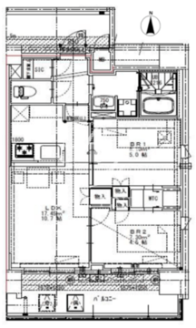 エスレジデンス錦糸町パークサイド 1004 間取り図