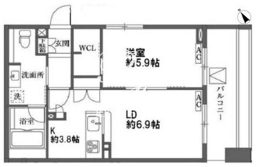 カスタリア大森 905 間取り図