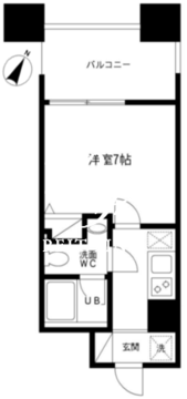 レジディア島津山 501 間取り図