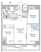 モディア文京目白台 802 間取り図