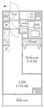 ルミーク大森 302 間取り図