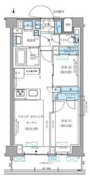パークアクシス品川シーサイド 502 間取り図