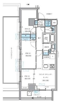 パークアクシス品川シーサイド 401 間取り図