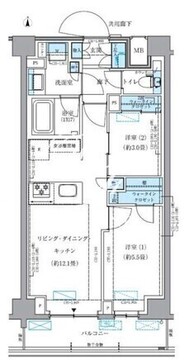 パークアクシス品川シーサイド 403 間取り図