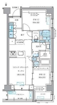 パークアクシス品川シーサイド 410 間取り図