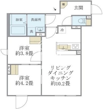 エクザム赤坂 403 間取り図
