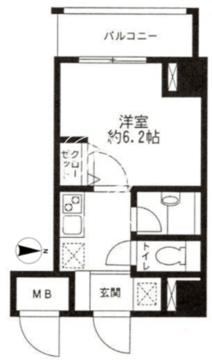レジディア東品川 602 間取り図