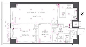 ズーム練馬高野台 208 間取り図