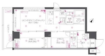 ズーム練馬高野台 206 間取り図