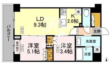 ロイジェント西新井 505 間取り図