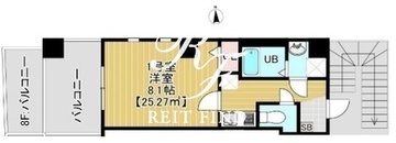 アクシス東浅草 801 間取り図